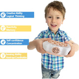 Joc Pop It, Vivimall, consola, joc interactiv, antistres, cu baterii, Abs si silicon, Alb, 12 x 10 x 5.8 cm - vivimall.ro