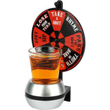 Joc roata cu shoturi Vivimall, pentru petrecere, 16 x 10 x 7 cm, pahar inclus - vivimall.ro