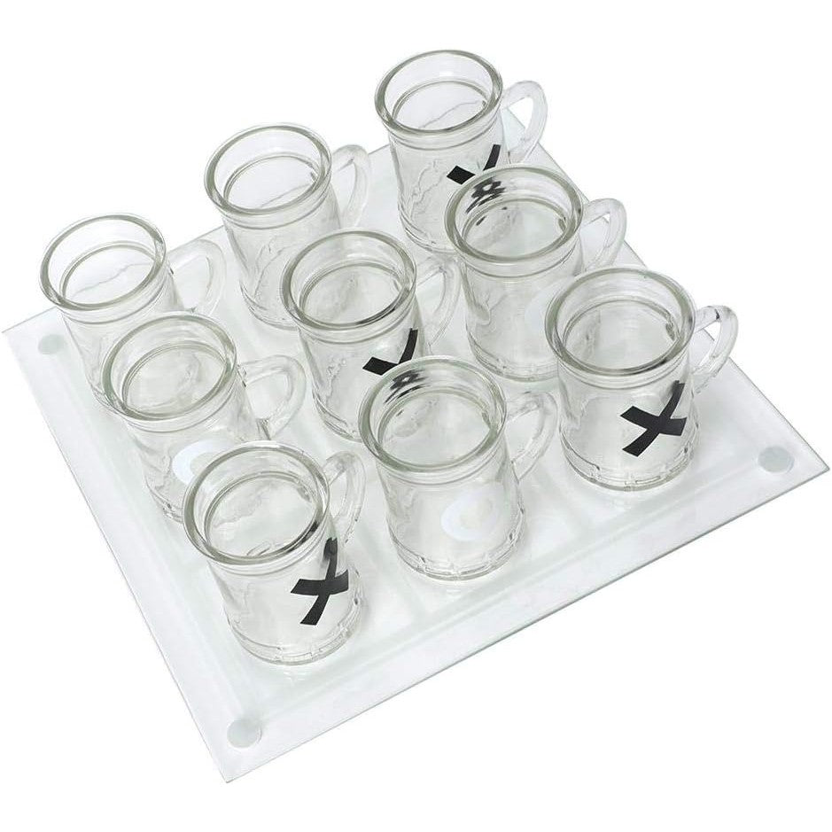 Игра X и O с мини стъклени чаши, за партита, декорация, подаръци