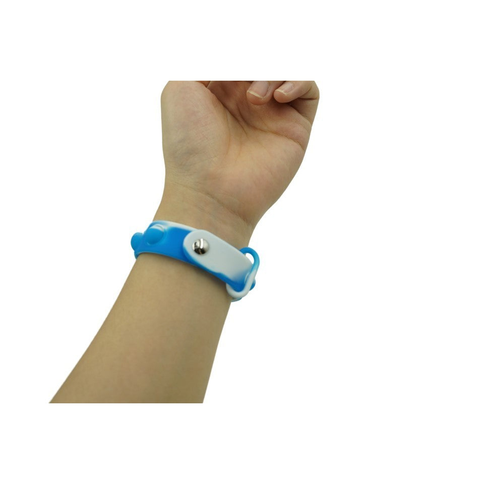 Jucarie antistres din silicon, Bratara caracatita reversibila, Multicolor/Albastru - vivimall.ro