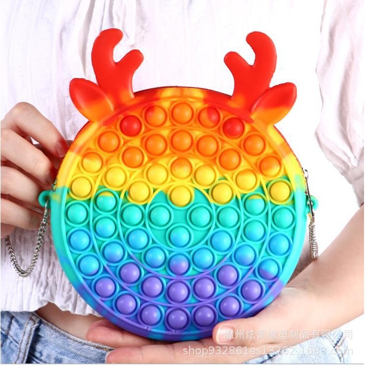 Чанта Pop It Reindeer Rainbow | BubbleBag 4