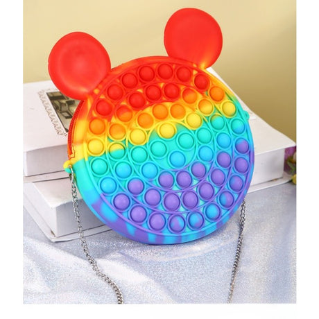 Чанта с мишка Pop It Rainbow | BubbleBag