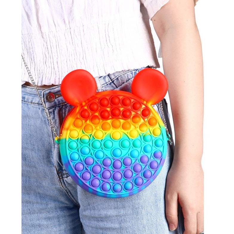 Чанта с мишка Pop It Rainbow | BubbleBag