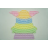 Jucarie antistres din silicon Vivimall®, Pop it Now and Flip It, Baby Yoda, 30 cm, Fosforescent, Multicolor - vivimall.ro