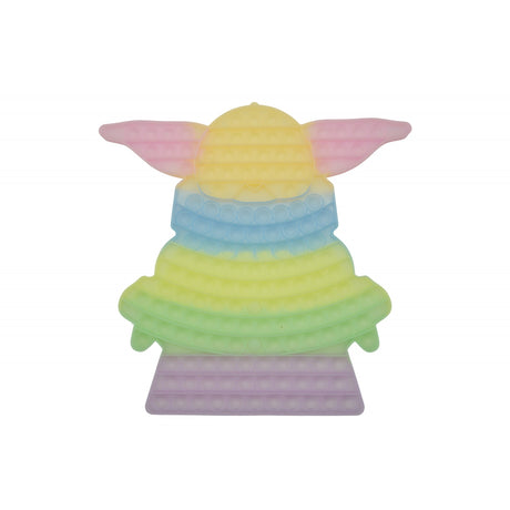 Jucarie antistres din silicon Vivimall®, Pop it Now and Flip It, Baby Yoda, 30 cm, Fosforescent, Multicolor - vivimall.ro