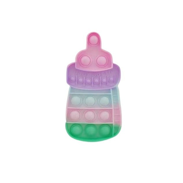 Jucarie antistres din silicon Vivimall, Pop it Now and Flip It , Biberon , Multicolor - vivimall.ro