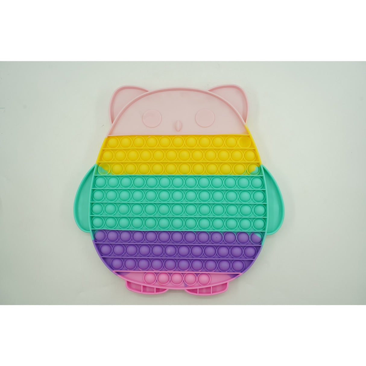 Jucarie antistres din silicon Vivimall, Pop it Now and Flip It ,Bufnita ,Multicolor - vivimall.ro