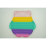 Jucarie antistres din silicon Vivimall, Pop it Now and Flip It ,Bufnita ,Multicolor - vivimall.ro