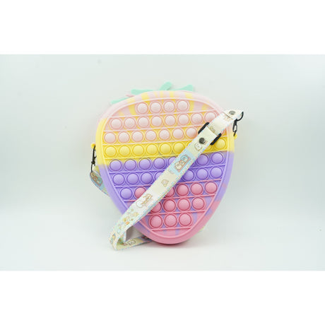 Jucarie Antistres din silicon Flippy, Pop It Now And Flip It, Capsuna, Multicolor - vivimall.ro