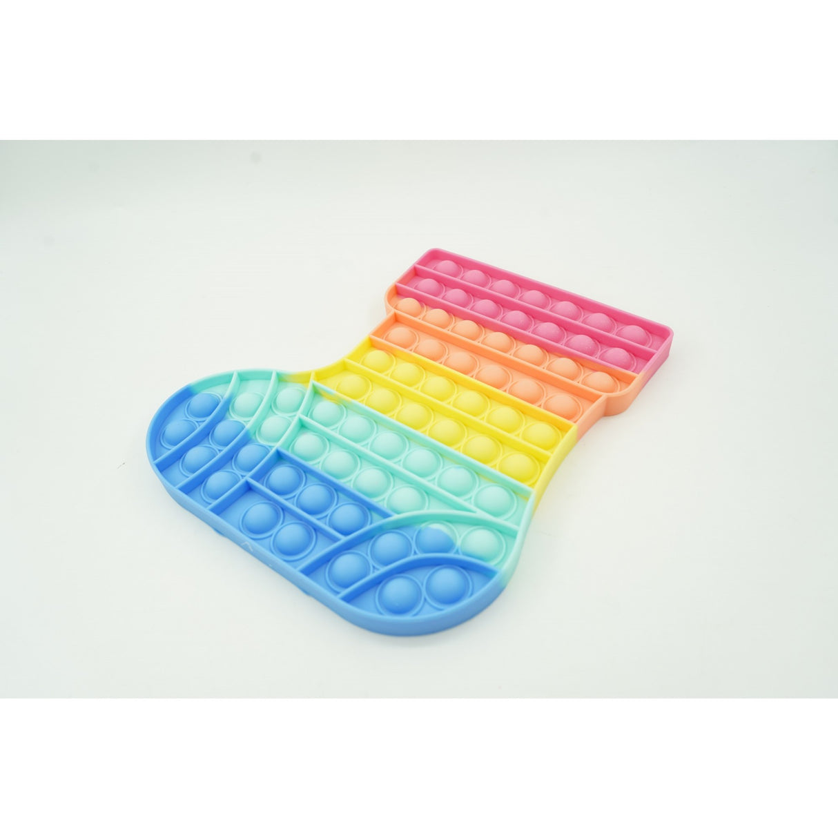 Jucarie antistres din silicon, Vivimall, Pop It Now and Flip It, Ciorap Craciun, Multicolor - vivimall.ro