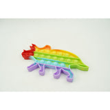 Jucarie antistres din silicon, Vivimall, Pop It Now and Flip It, Dinozaur mic, Multicolor V3 - vivimall.ro