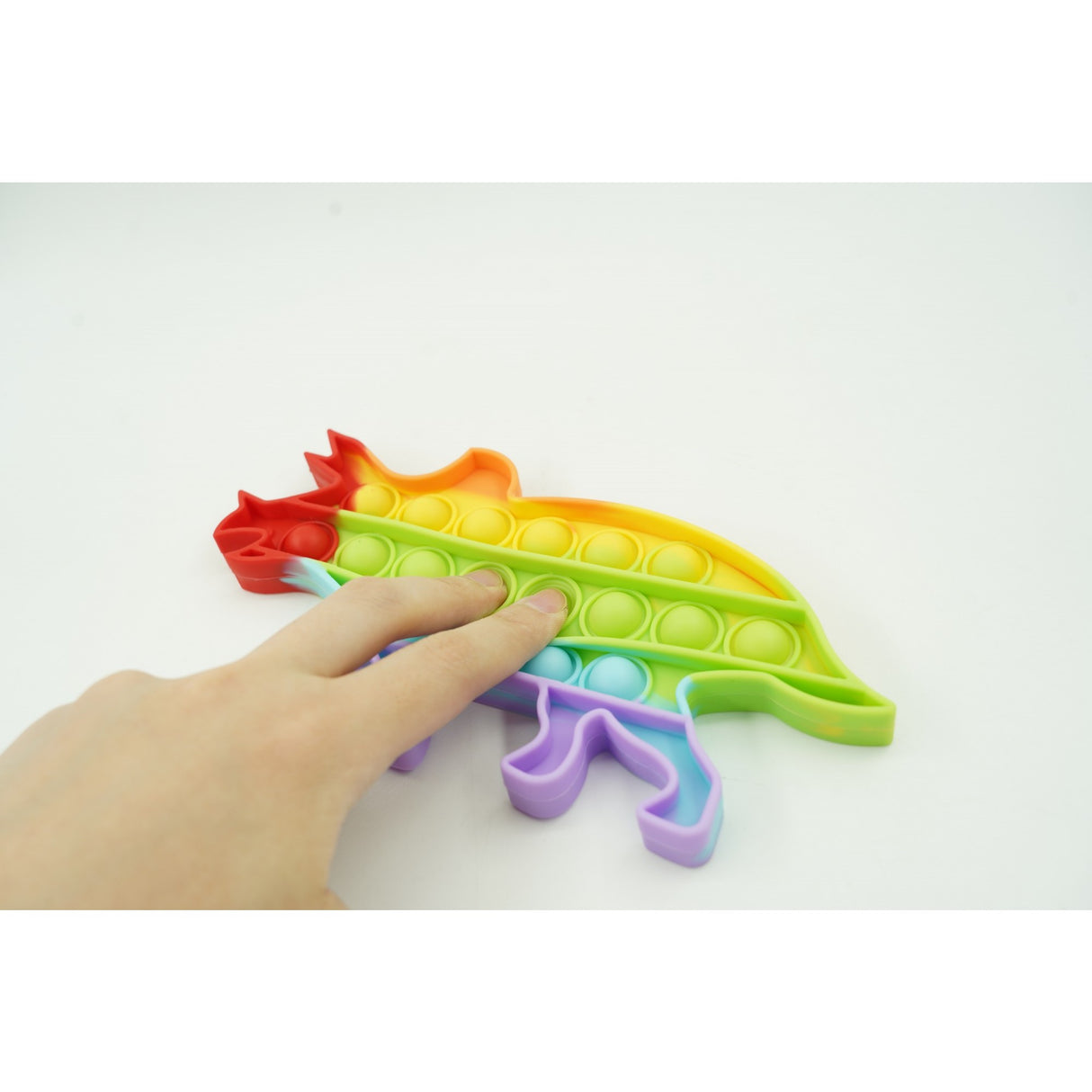 Jucarie antistres din silicon, Vivimall, Pop It Now and Flip It, Dinozaur mic, Multicolor V3 - vivimall.ro