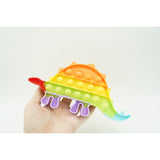 Jucarie antistres din silicon, Vivimall, Pop It Now and Flip It, Dinozaur mic, Multicolor V4 - vivimall.ro