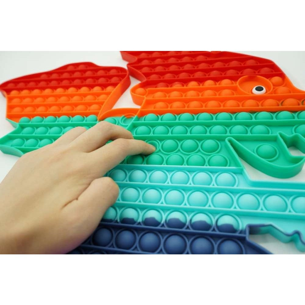 Jucarie antistres din silicon Vivimall, Pop it Now and Flip It ,Dragon ,Multicolor - vivimall.ro