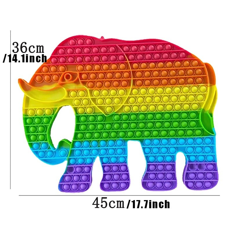 Jucarie antistres din silicon, Flippy, Pop It Now and Flip It, Elefant, Multicolor - vivimall.ro