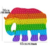 Jucarie antistres din silicon, Flippy, Pop It Now and Flip It, Elefant, Multicolor - vivimall.ro