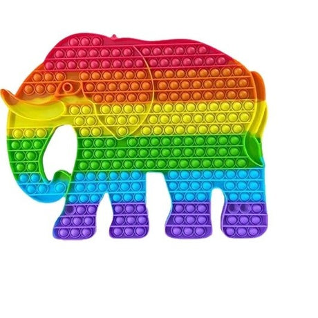 Jucarie antistres din silicon, Flippy, Pop It Now and Flip It, Elefant, Multicolor - vivimall.ro