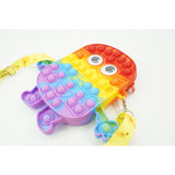 Jucarie antistres din silicon, Flippy, Pop It Now and Flip It, Geanta de umar, Minion, Multicolor - vivimall.ro