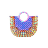 Jucarie Antistres din silicon Flippy, Pop It Now And Flip It, Geanta mare, 28 cm, Multicolor, V5 - vivimall.ro