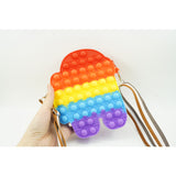 Jucarie antistres din silicon, Flippy, Pop It Now and Flip It, Geanta mica, Among Us, Multicolor - vivimall.ro