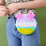 Jucarie antistres din silicon Flippy, Pop it Now and Flip It ,Geanta ,Multicolor - vivimall.ro