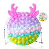 Jucarie antistres din silicon Flippy, Pop it Now and Flip It ,Geanta ,Multicolor - vivimall.ro