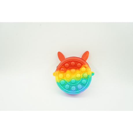 Pop It Мини торбичка за зайче 6 см дъга | BunnyPop 1