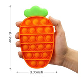 Jucarie antistres din silicon Vivimall, Pop it Now and Flip It , Morcov, Multicolor - vivimall.ro