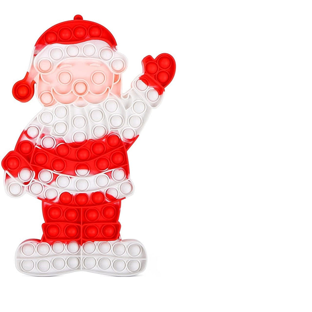 Jucarie antistres din silicon, Flippy, Pop It Now and Flip It, Mos Craciun, Alb-Rosu - vivimall.ro