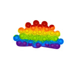 Jucarie antistres din silicon, Vivimall, Pop It Now and Flip It, Paun, Model 2, Multicolor - vivimall.ro