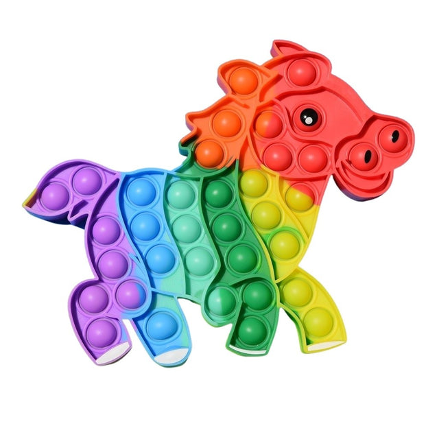 Jucarie antistres din silicon, Vivimall, Pop It Now and Flip It, Ponei, Multicolor - vivimall.ro