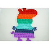 Jucarie antistres din silicon Vivimall, Pop it Now and Flip It ,Porc ,Multicolor - vivimall.ro