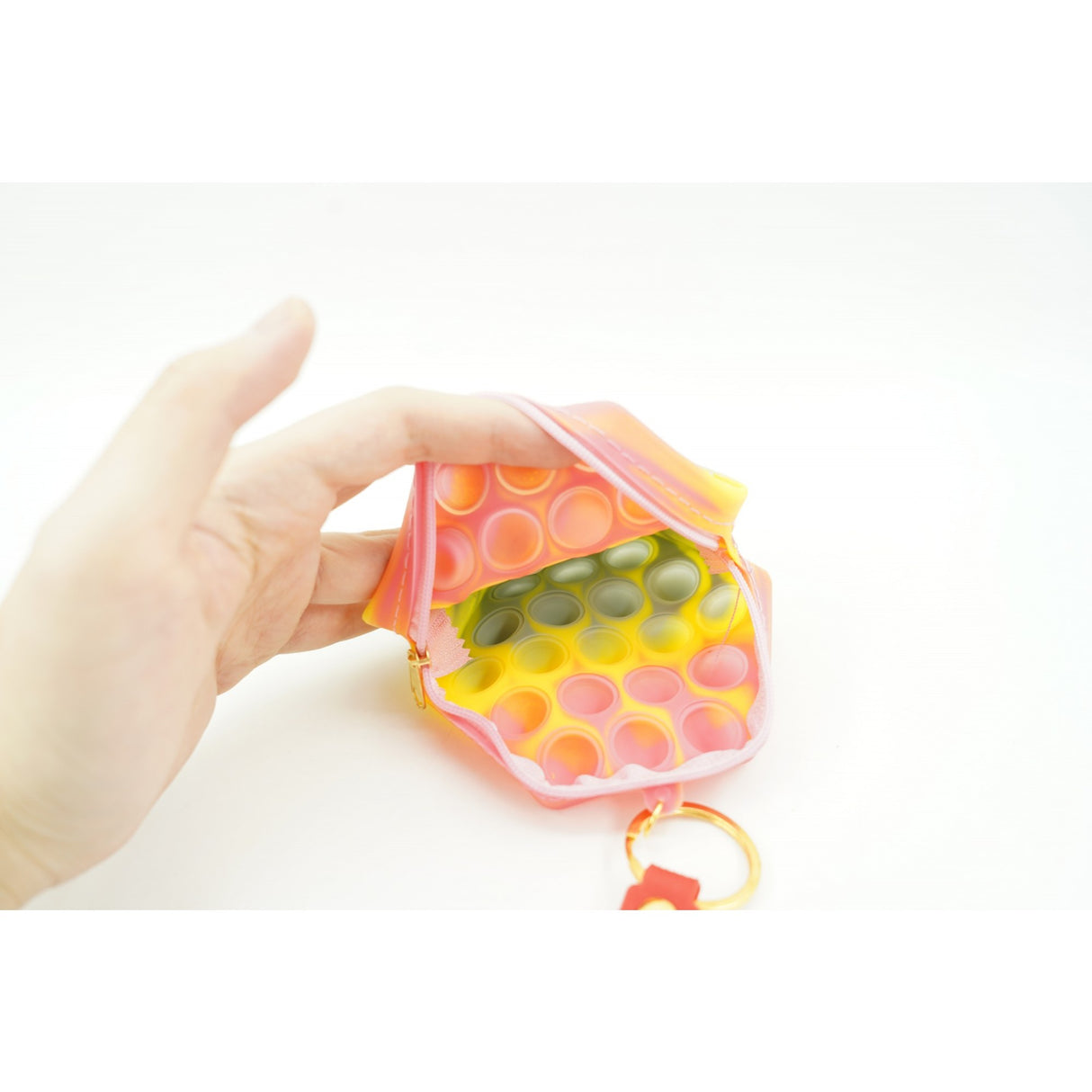 Jucarie Antistres Din Silicon, Pop It Now And Flip It, Portofel Hexagon, Rosu/