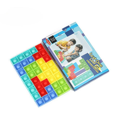 Силиконова антистрес играчка Pop It Now And Flip It, пъзел меки блокчета, 10 части