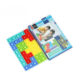 Jucarie antistres din silicon Vivimall, Pop it Now and Flip It , Puzzle Soft Blocks , 10 piese, Multicolor - vivimall.ro