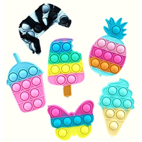 Jucarie antistres din silicon, Vivimall, Pop It Now and Flip It, Stickere, Model mixt - vivimall.ro