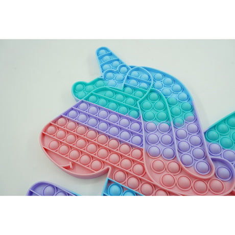Антистрес силиконова играчка Pop It Now And Flip It, еднорог с крила, дъга