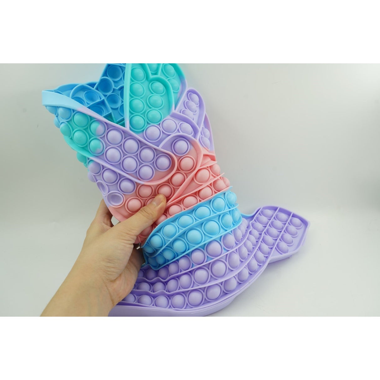 Антистрес силиконова играчка Pop It Now And Flip It, еднорог с крила, дъга