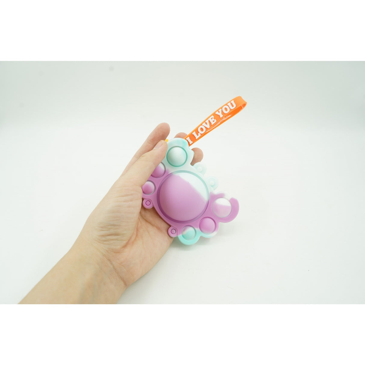 Jucarie antistres din silicon, Vivimall®, Pop It Now tip breloc, Crab, Multicolor, V1 - vivimall.ro