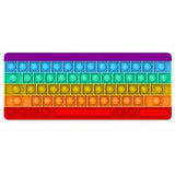 Jucarie Antistres Din Silicon, Pop It And Flip It, Tastatura, Curcubeu - vivimall.ro
