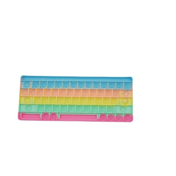 Jucarie Antistres Din Silicon, Pop It And Flip It, Tastatura, Macarons - vivimall.ro