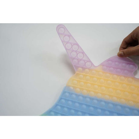 Jucarie Antistres Din Silicon, Pop It And Flip It, Unicorn, Fosforescent