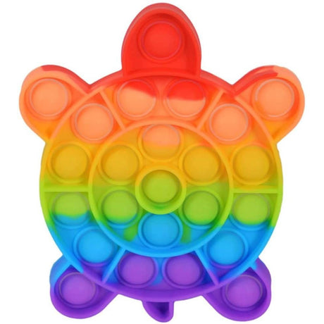 Jucarie antistres din silicon, Pop it Now and Flip It, Broasca testoasa, Multicolor - vivimall.ro