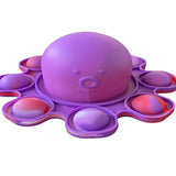 Jucarie antistres din silicon, Pop It Now and Flip It, Caracatita reversibila, 20x10 cm, Model 5, Multicolor - vivimall.ro