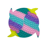 Jucarie antistres din silicon, Pop it Now and Flip It, Delfin dublu XXL 30 cm, Multicolor - vivimall.ro