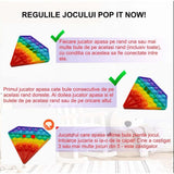 Jucarie antistres din silicon, Pop it Now and Flip It, Diamant, Multicolor - vivimall.ro