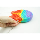 Jucarie antistres din silicon, Pop it Now and Flip It, Flippy, Geanta, Model 1, Multicolor - vivimall.ro