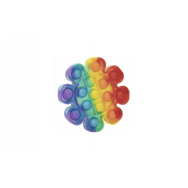 Jucarie antistres din silicon, Pop It Now and Flip It, Floare, Multicolor, Model 2 - vivimall.ro