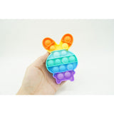 Jucarie antistres din silicon, Pop It Now and Flip It, Iepure mic, Multicolor - vivimall.ro