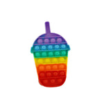 Jucarie antistres din silicon, Pop it Now and Flip It, Milkshake, Multicolor - vivimall.ro